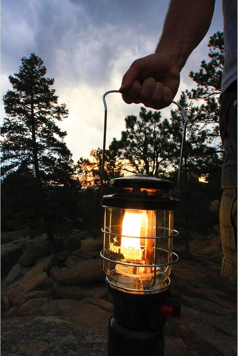imageColeman NorthStar 1500 Lumens Gas Lantern with Matchless Lighting Folding Propane Lantern with Mantles ampamp Globe for Camping Power Outage Outdoor Lighting ampamp MorePropane Lantern