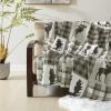 imageCathay Home Coleman Large Oversized Reversible MicroMink and Sherpa Throw Blanket 60x80 Inch TaupeDark Taupe