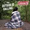 imageCathay Home Coleman Large Oversized Reversible MicroMink and Sherpa Throw Blanket 60x80 Inch TaupeNavy