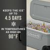 imageColeman Classic Series Insulated Portable Rolling Cooler with Wheels LeakResistant Outdoor Hard Cooler Keeps Ice up to 5 Days 100QuartRock Grey