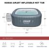 imageColeman Hawaii AirJet Large Square 4 to 6 Person Inflatable Hot Tub Portable Outdoor Spa with 140 AirJets and EnergySense Cover GreyGray