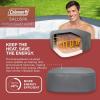 imageColeman Hawaii AirJet Large Square 4 to 6 Person Inflatable Hot Tub Portable Outdoor Spa with 140 AirJets and EnergySense Cover GreyGray