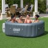 imageColeman Hawaii AirJet Large Square 4 to 6 Person Inflatable Hot Tub Portable Outdoor Spa with 140 AirJets and EnergySense Cover GreyGray
