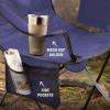 imageColeman Portable Camping Chair with 4Can Cooler Cushioned Seat ampamp Back with Side Pockets ampamp Cup Holder Carry Bag Included Great for Camping Tailgating Firepits Patio ampamp MoreBlue