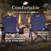 imageColeman Portable Camping Chair with 4Can Cooler Cushioned Seat ampamp Back with Side Pockets ampamp Cup Holder Carry Bag Included Great for Camping Tailgating Firepits Patio ampamp MoreBlue