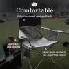 imageColeman Portable Camping Chair with 4Can Cooler Cushioned Seat ampamp Back with Side Pockets ampamp Cup Holder Carry Bag Included Great for Camping Tailgating Firepits Patio ampamp MoreGrey