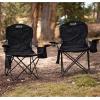 imageColeman Portable Camping Chair with 4Can Cooler Cushioned Seat ampamp Back with Side Pockets ampamp Cup Holder Carry Bag Included Great for Camping Tailgating Firepits Patio ampamp MoreBlack
