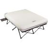 imageColeman QueenSize Airbed Cot Combination Folding Air Mattress with Steel Frame ampamp Side Table Battery Pump Included Great for Camping Lounging Elevated Sleeping Guests ampamp MoreCot