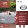 imageColeman SaluSpa AirJet 7 Person Inflatable Hot Tub Round Portable Outdoor Spa with 180 Soothing AirJets and Insulated Cover Gray Sicily StandardSicily EnergySense