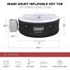 imageColeman SaluSpa Miami AirJet 2 to 4 Person Round Inflatable Hot Tub Portable Outdoor Spa with 120 Soothing AirJets and Insulated Cover BlackBlack