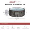imageColeman SaluSpa Napa AirJet 2 to 7 Person Inflatable Hot Tub Round Portable Outdoor Spa with 180 Soothing Jets with Cover GrayStandard