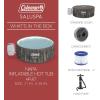 imageColeman SaluSpa Napa AirJet 2 to 7 Person Inflatable Hot Tub Round Portable Outdoor Spa with 180 Soothing Jets with Cover GrayStandard