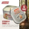 imageColeman Scented Outdoor Citronella Candle with Wooden Crackle Wick Campfire Scent 6 oz Pack of 6Campfire