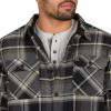imageColeman Sherpa Lined Yukon Flannel Shirt Jackets with Corduroy Trim RedCharcoal LargeGreyOlive