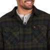imageColeman Sherpa Lined Yukon Flannel Shirt Jackets with Corduroy Trim RedCharcoal LargeOlive