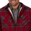 imageColeman Sherpa Lined Yukon Flannel Shirt Jackets with Corduroy Trim RedCharcoal LargeRedCharcoal
