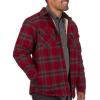 imageColeman Sherpa Lined Yukon Flannel Shirt Jackets with Corduroy Trim RedCharcoal LargeRedCharcoal