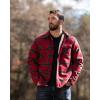 imageColeman Sherpa Lined Yukon Flannel Shirt Jackets with Corduroy Trim RedCharcoal LargeRedCharcoal