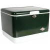 imageColeman Vintage 54qt Steel Belted Cooler Keeps Ice Up to 4 Days 85Can Capacity Hard Cooler with Drain ampamp HaveASeat LidGreen