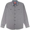 imageColeman Mens LongSleeve Flannel Shirt Midweight Western Plaid ButtonDown BlueGrey MediumGrey Heather
