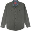 imageColeman Mens LongSleeve Flannel Shirt Midweight Western Plaid ButtonDown BlueGrey MediumOlive Heather