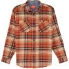imageColeman Mens LongSleeve Flannel Shirt Midweight Western Plaid ButtonDown BlueGrey MediumRust