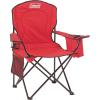 imageColeman Portable Camping Chair with 4Can Cooler Cushioned Seat ampamp Back with Side Pockets ampamp Cup Holder Carry Bag Included Great for Camping Tailgating Firepits Patio ampamp MoreRed