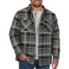 imageColeman Sherpa Lined Yukon Flannel Shirt Jackets with Corduroy Trim RedCharcoal LargeGreyOlive