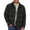 imageColeman Sherpa Lined Yukon Flannel Shirt Jackets with Corduroy Trim RedCharcoal LargeOlive
