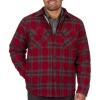 imageColeman Sherpa Lined Yukon Flannel Shirt Jackets with Corduroy Trim RedCharcoal LargeRedCharcoal