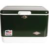 imageColeman Vintage 54qt Steel Belted Cooler Keeps Ice Up to 4 Days 85Can Capacity Hard Cooler with Drain ampamp HaveASeat LidGreen