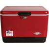 imageColeman Vintage 54qt Steel Belted Cooler Keeps Ice Up to 4 Days 85Can Capacity Hard Cooler with Drain ampamp HaveASeat LidRed