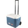 imageColeman Xtreme 50qt Rolling Cooler with Wheels ExtraWalled Insulation Keeps Ice up to 5 Days Portable Wheeled Hard ChillerBlue