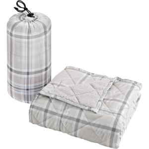 imageCathay Home Coleman Large Oversized Reversible MicroMink and Sherpa Throw Blanket 60x80 Inch TaupeTaupe