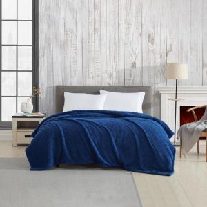 imageCathay Home Coleman Oversize Diamond Quilted Teddy Sherpa Fleece Throw BlanketBedspread  Home Sofa Couch Outdoor Travel Stadium Sports Camping Hiking  Indigo FullQueen 90quotx90quotIndigo