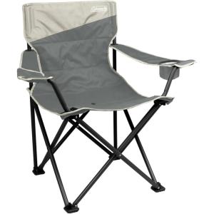 imageColeman BigNTall Camping Chair with Cup Holder ampamp Side Pocket WaterResistant XL Outdoor Seat Supports up to 600 lbs Great for Camping Tailgating Firepits Patio ampamp MoreGrey