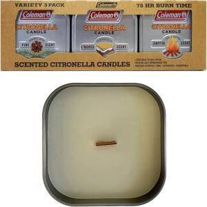 imageColeman Campfire Citronella Candle with Wooden Crackle Wick  6 ozVariety Pack