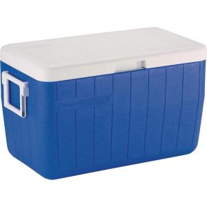 imageColeman Chiller 48qt Insulated Portable Cooler with Ice Retention ampamp HeavyDuty Handles Made in USA Great for Camping Tailgating Parties Sports Concerts ampamp MoreOcean Blue
