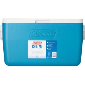 imageColeman Chiller 48qt Insulated Portable Cooler with Ice Retention ampamp HeavyDuty Handles Made in USA Great for Camping Tailgating Parties Sports Concerts ampamp MoreClassic Blue