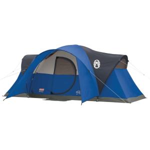 imageColeman Montana 8Person Camping Tent with Rainfly Weatherproof Family Tent Sets Up in 15 Mins Fits Multiple AirbedsBlue