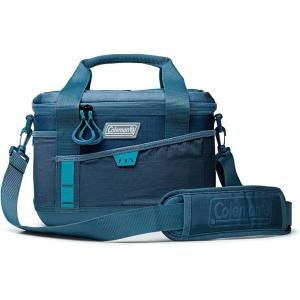 imageColeman Ocean Blue 18Liter Soft Cooler with 4Way Stretch Mesh Pockets Padded Handles and Durable Protective Base