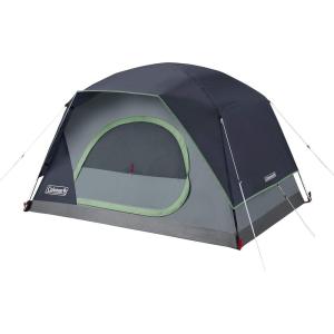 imageColeman Skydome Tent with 5 Minute Setup 2468Person Weatherproof Tent with Rainfly ampamp Carry Bag 20 More Headroom Than Traditional CanopiesBlue