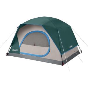 imageColeman Skydome Tent with 5 Minute Setup 2468Person Weatherproof Tent with Rainfly ampamp Carry Bag 20 More Headroom Than Traditional CanopiesEvergreen
