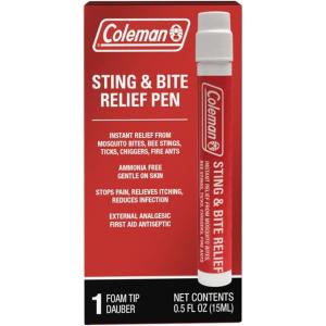 imageColeman Sting and Bite Relief Pen Relieves Itching and Pain from Most Insect Bites First Aid Antiseptic and Analgesic Foam Tip Dauber 05 floz
