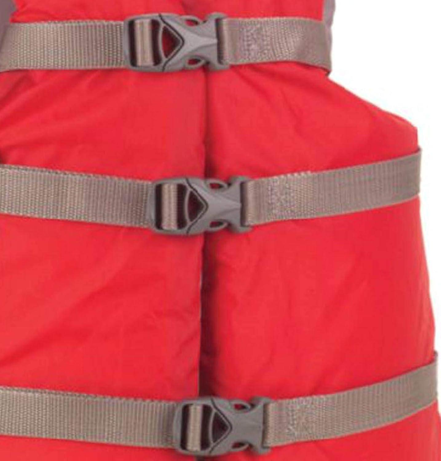 imageStearns Adult Life Vest USCG Approved Type III Life Jacket PFD for Boating Swimming Watersports ampamp More Standard ampamp Oversized FitsRed