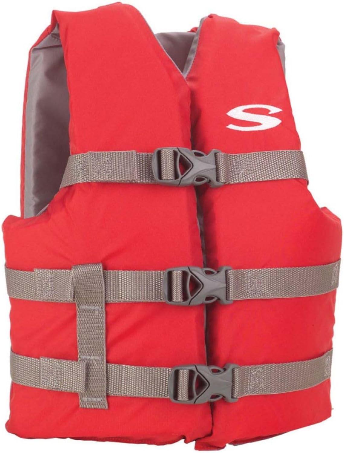imageStearns Kids Life Vest USCG Approved Type III Life Jacket for Children Under 90lbs Youth PFD for Boating Swimming Watersports Pool Beach ampamp MoreRed