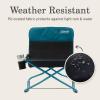 imageColeman Cross Rocker Outdoor Rocking Chair Portable Folding Chair with Padded Arms Cup Holder and WeatherResistant Fabric Supports up to 300lbsDeep Ocean Blue