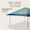 imageColeman Oasis Instant PopUp Canopy Tent with Side Wall Attachment Portable Shelter with Easy Setup ampamp Takedown Wheeled Carry Bag Included 10x1013x13ft SizesMoss
