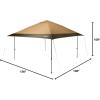 imageColeman Oasis Instant PopUp Canopy Tent with Side Wall Attachment Portable Shelter with Easy Setup ampamp Takedown Wheeled Carry Bag Included 10x1013x13ft SizesLight Oak