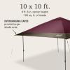 imageColeman Oasis Instant PopUp Canopy Tent with Side Wall Attachment Portable Shelter with Easy Setup ampamp Takedown Wheeled Carry Bag Included 10x1013x13ft SizesBlackberry